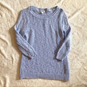 Light Blue Boat Neck Sweater